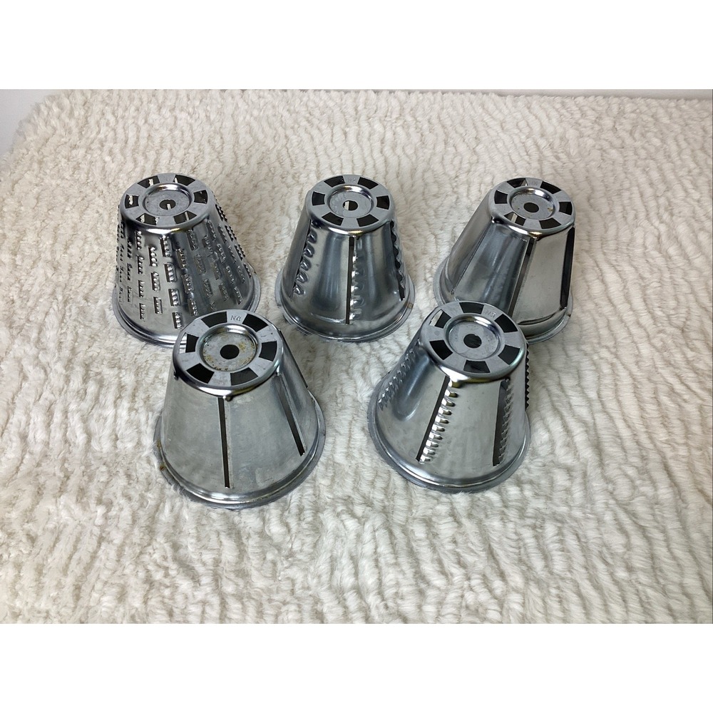 Set of 5 Rival Cones for Vintage Grind-O-Matic N1 - N5 Metal Meat Cheese - Picture 1 of 9